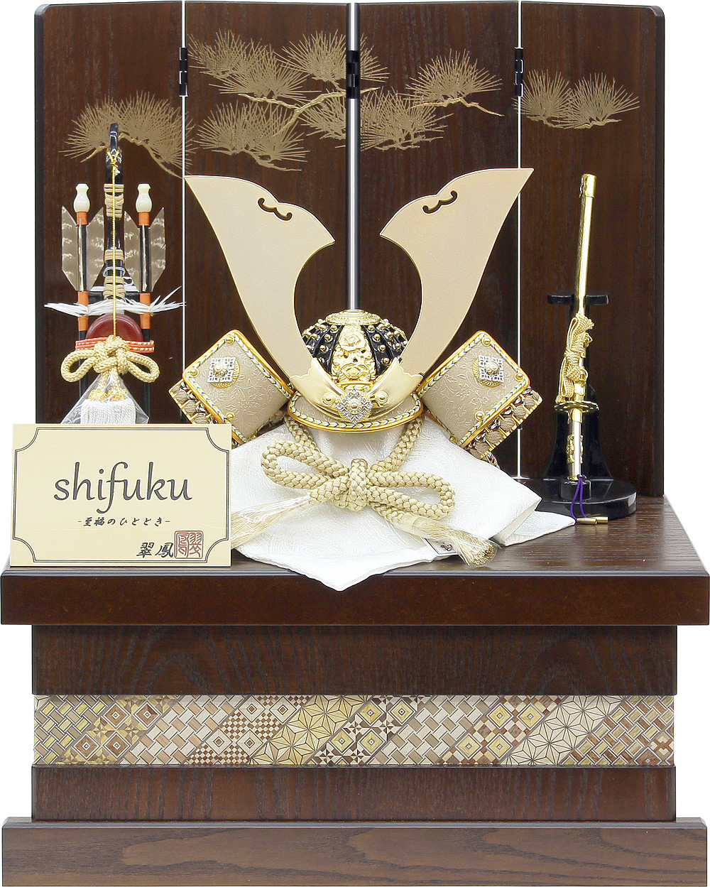 平安翠鳳作 8号兜飾り（収納式） | 人形の正洲